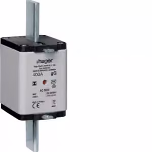 Cartuccia fusibile NH NH2 gG 500 V 400 A con segnalatore combinato e linguetta isolata