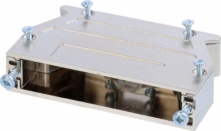 HARTING D-Sub Custodia in plastica metallizzata adatta per inserto D-Sub a 50 poli diritto, intervallo di serraggio 9,3 mm - 12,0 mm - 1