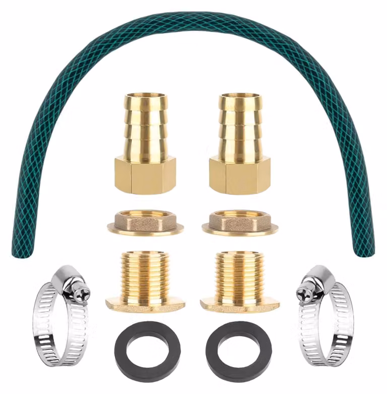 Kit di scarico per acqua piovana da 3/4 di pollice con accessori in ottone