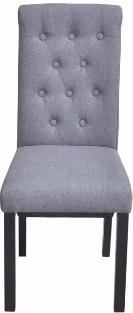 Sedie da Pranzo 6 pz Grigio Chiaro in Tessuto 272246
