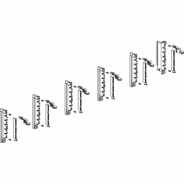 Modulo barra collettrice ABN a incasso 5 moduli larghi/2 moduli profondi, 40 mm, per CU (2x) 12x5 mm, a 5 poli, EBM 70 mm MTS52505