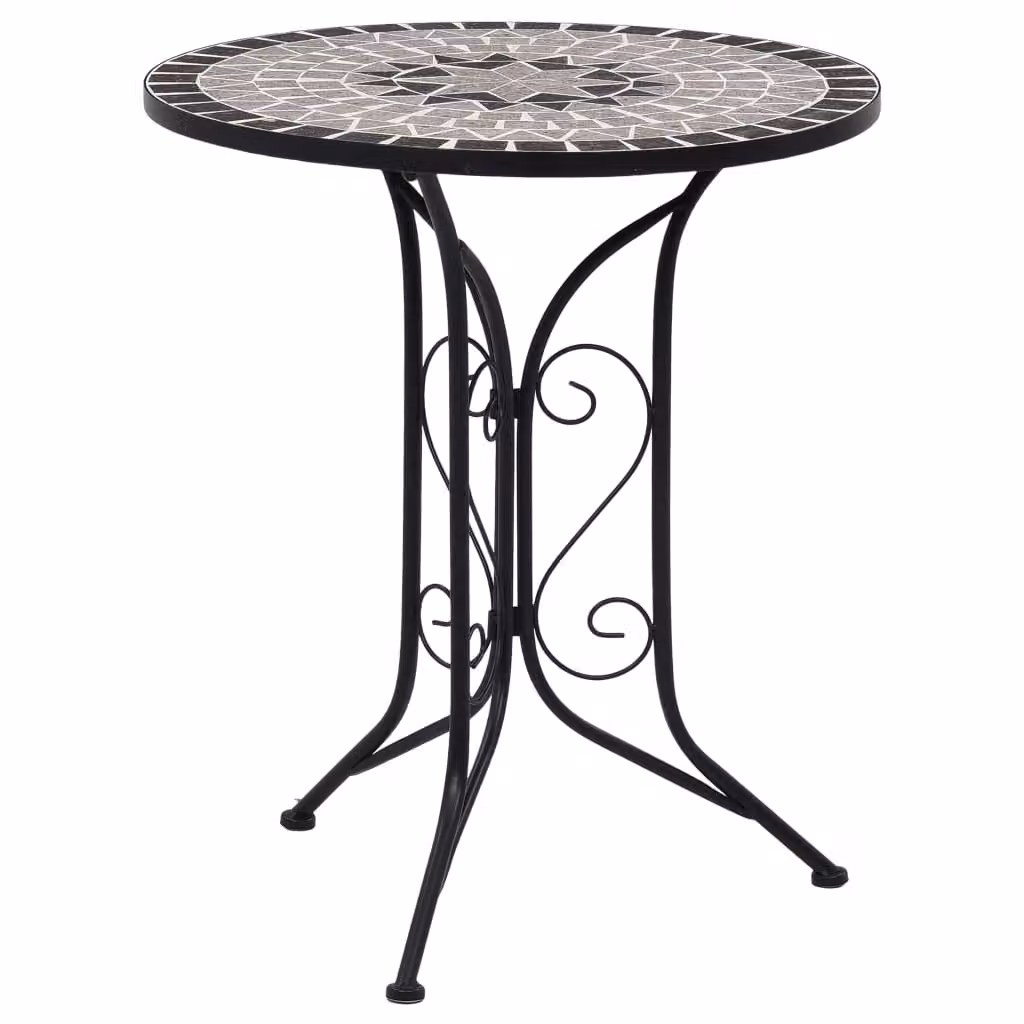 set bistrot 3 pezzi mosaico Vetroceramica grigio