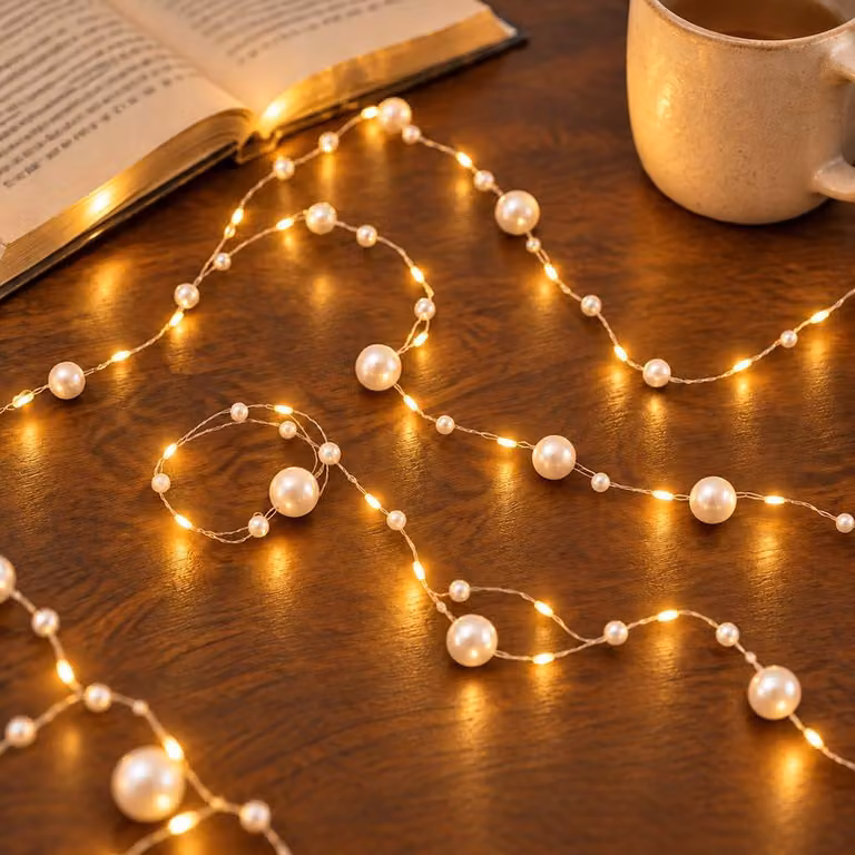 Catena luminosa a forma di sfera, lunghezza 2 metri, 20 LED bianco caldo, alimentazione a batteria, grado di protezione IP65