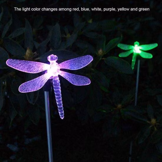 Set da 2 luci da giardino a energia solare con LED che cambiano colore
