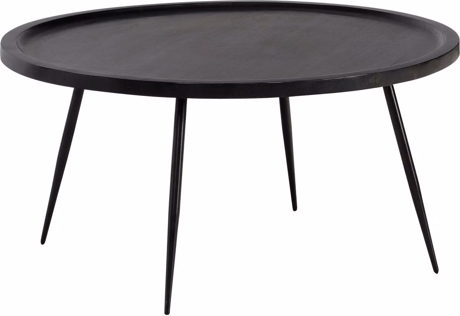 Tavolino residenziale da salotto tavolo in legno massiccio 75 cm tavolo da divano rotondo | Wohnling
