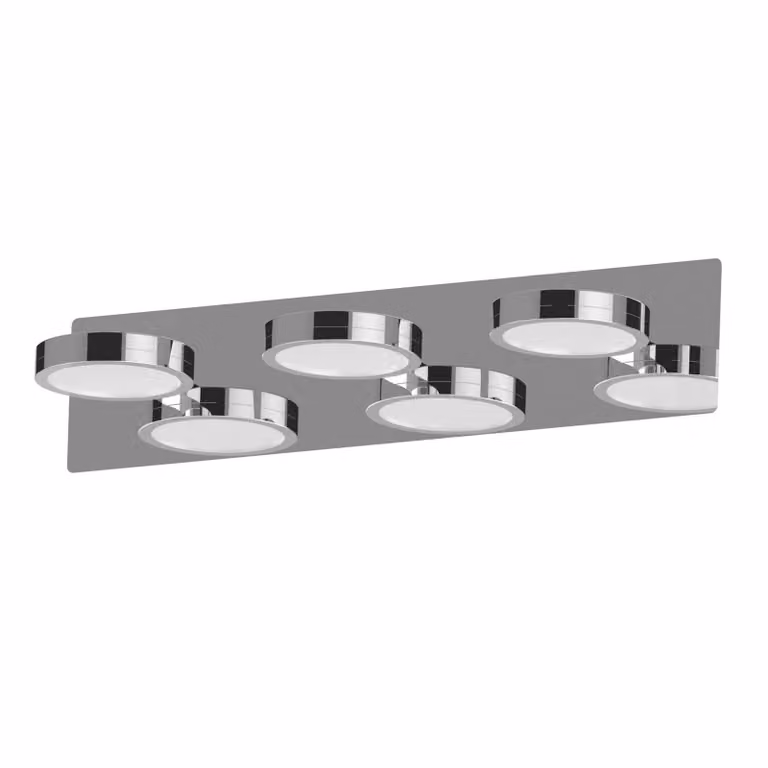LIGHTME Applique da parete Aqua, Cromo / Argento, Bagno, Alluminio, Moderno, Applique