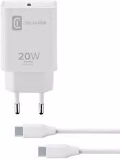 Caricabatterie USB Type-C Cellular Line Charger Kit 20W Power Delivery Bianco ACHIPDKITC2CPD20WW