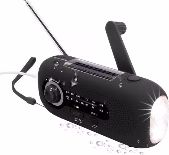 Radio Trasistore AM/FM con ricarica USB-C, colore nero
