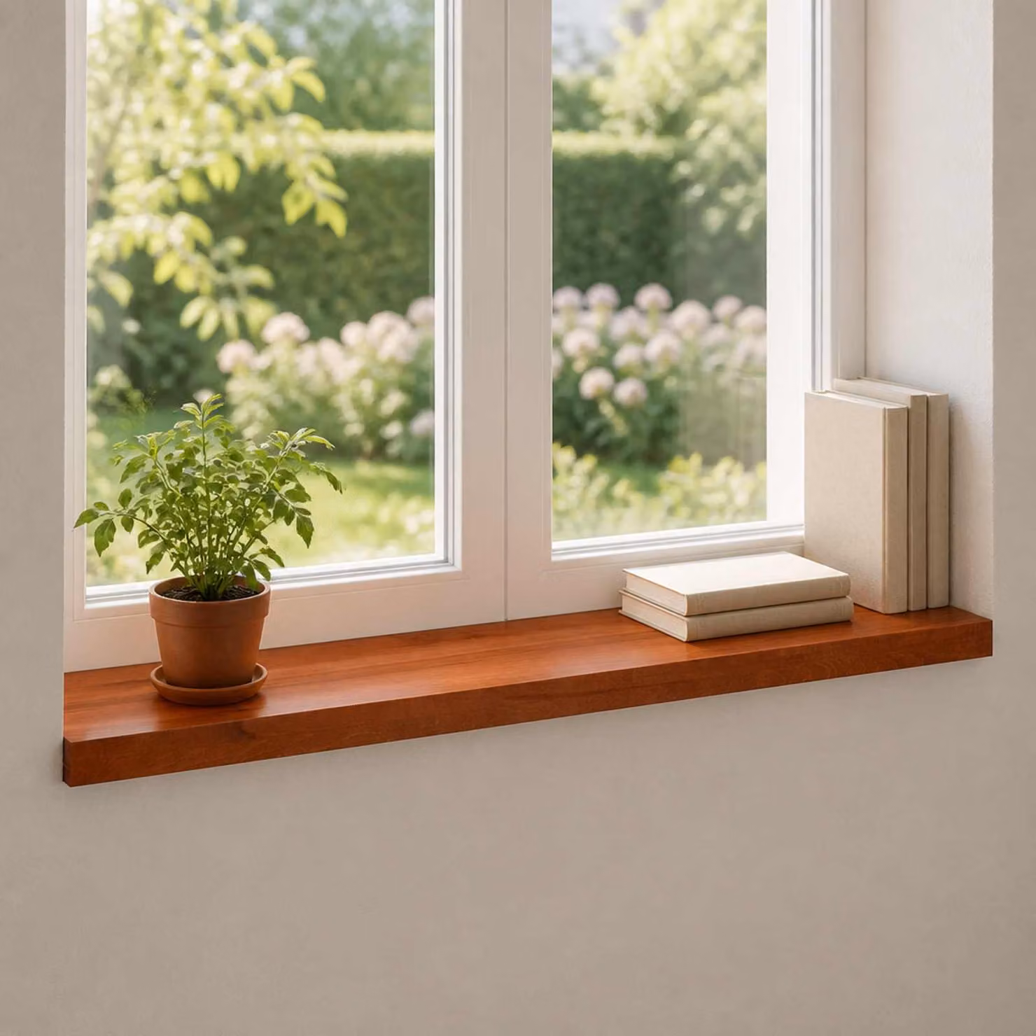Set di 2 soglie per finestre vidaXL in legno marrone L: 70 cm, P: 25 cm, H: 2 cm