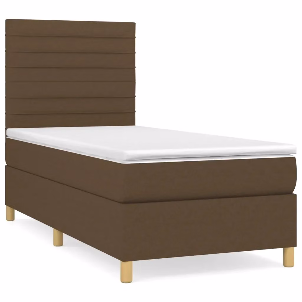 Letto Ibrido con Giroletto a Molle e Materasso vidaXL, Marrone e Bianco, L/P/H: 90 x 190 x 128 cm – 2