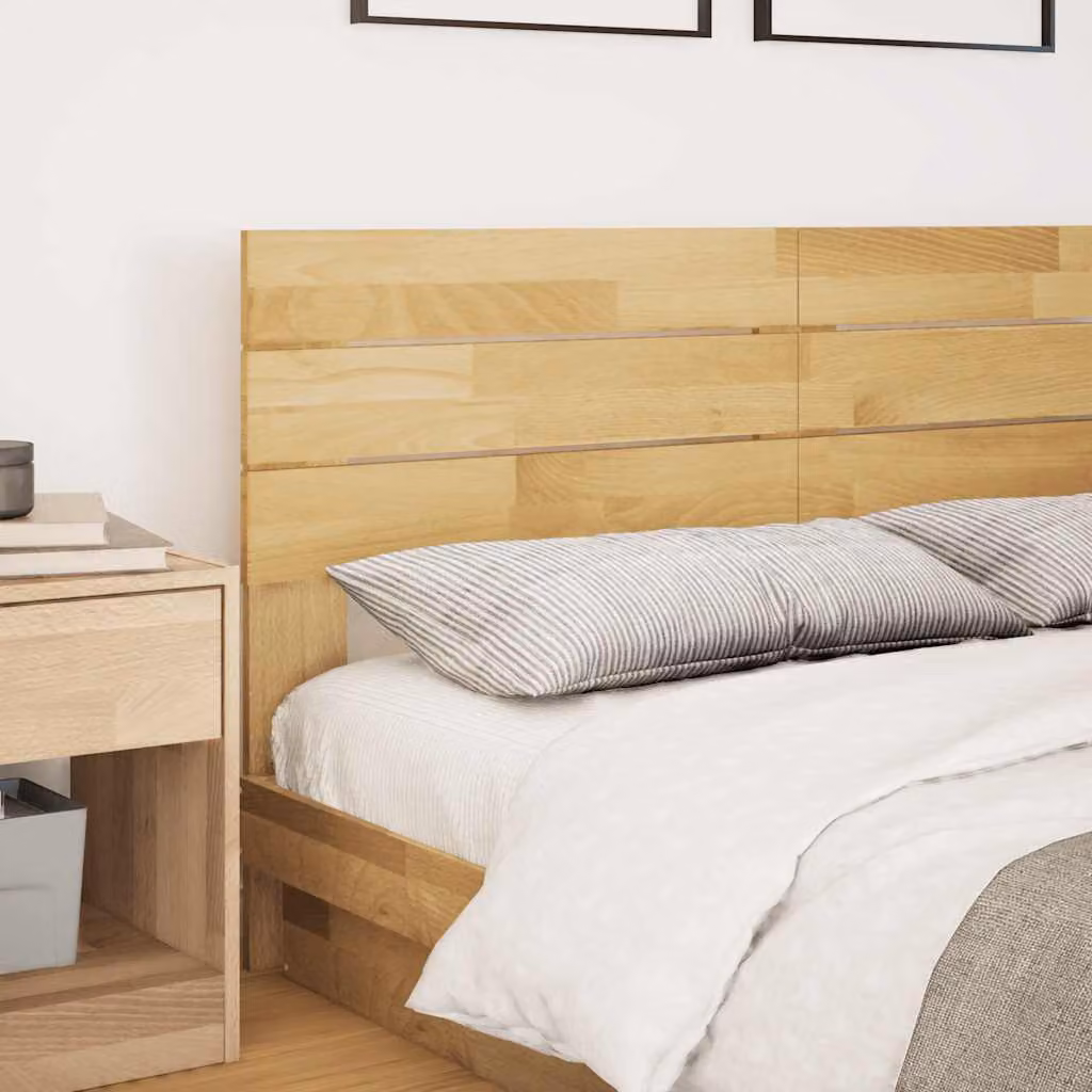 vidaXL Testiera 160 cm in Legno Massello di Rovere