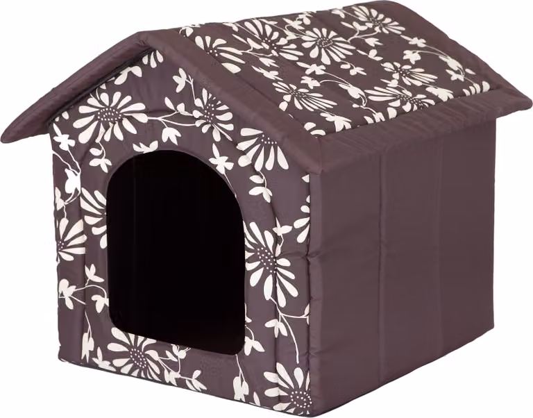 Cuccia per cani con cuccia per interni ed esterni - pieghevole, resistente alle intemperie - 38x32 cm - tetto con cerniera | PillowPrim