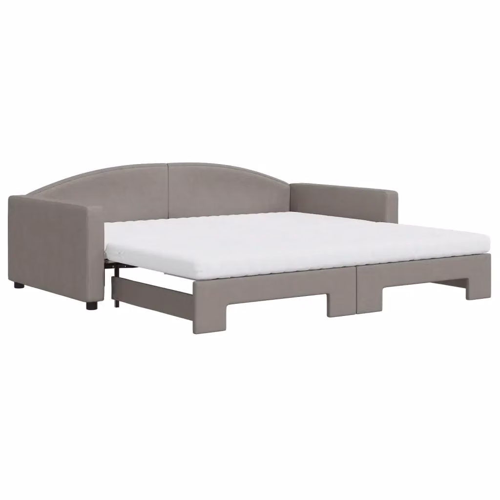 Divano Letto Moderno vidaXL in Tessuto Grigio e Beige per Soggiorno e Camera da Letto – 2