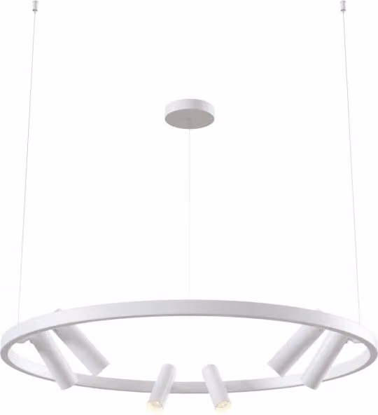 Lampada a sospensione LED moderna GIORDANOSHOP in metallo e plastica bianca regolabile – 1