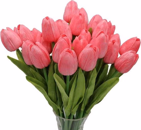 Rose artificiali - Lunghezza 35 cm - Materiale plastico Real Touch - Matrimonio/Decorazione per la casa