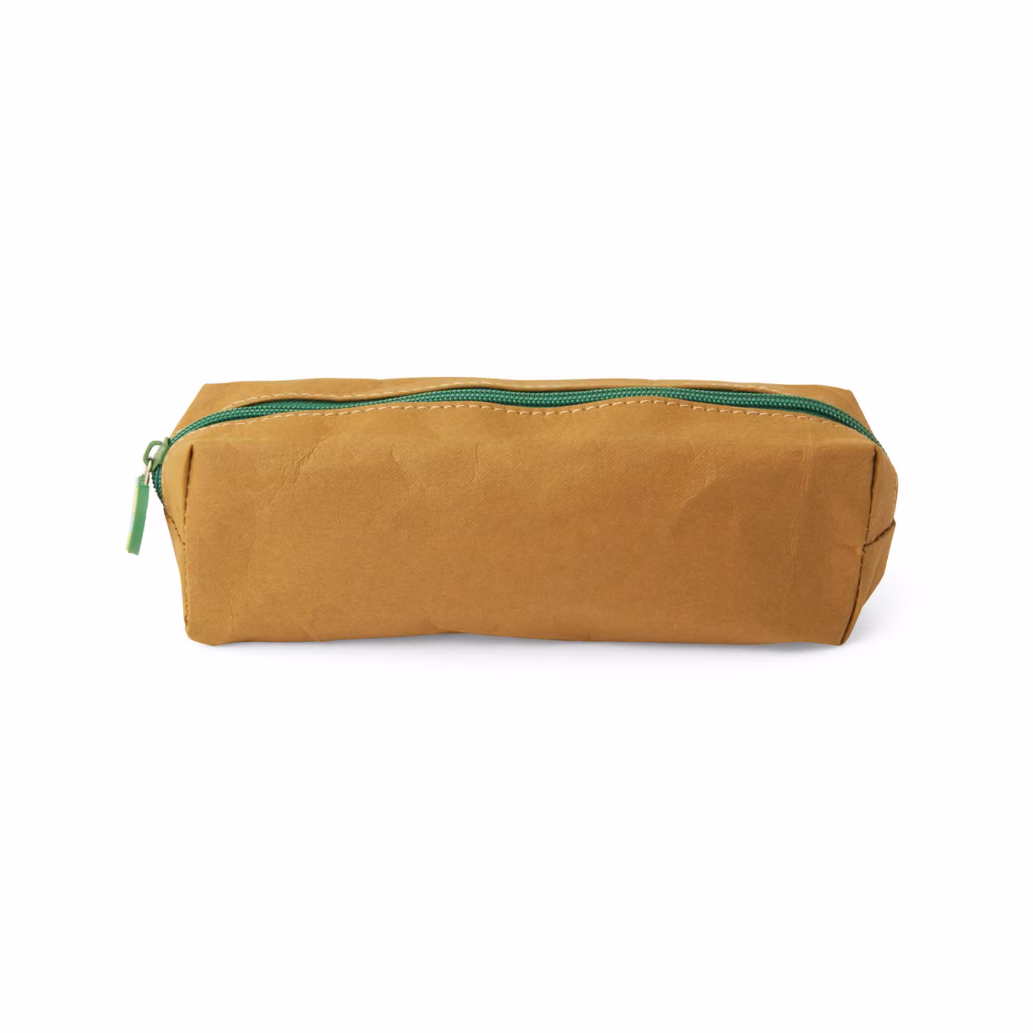 Astuccio porta penne ecosostenibile dmail modello flat pouch con zip colore marrone L: 21 cm, H: 6 cm – 2