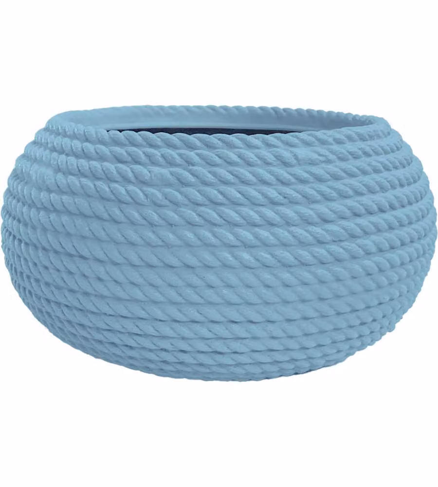 Ciotola Bali 51x25 cm Colore Polvere - Vaso Decorativo Effetto Corda