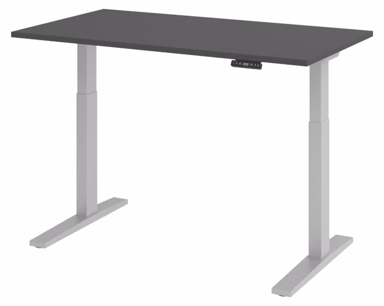 Scrivania elettrica bümö XMKA - Struttura: argento, finitura: grafite, dimensioni: 140 x 80 cm