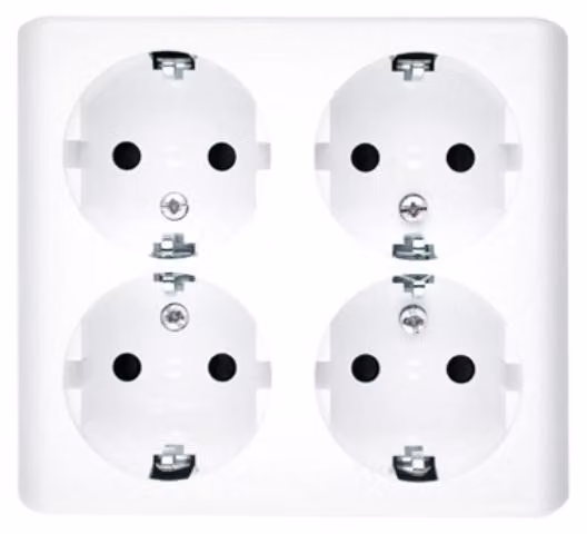 Contatto-Simon EGSZ4NZ/11, Bianco, Plastica, IP20, 250 V, 110 mm, 43,5 mm
