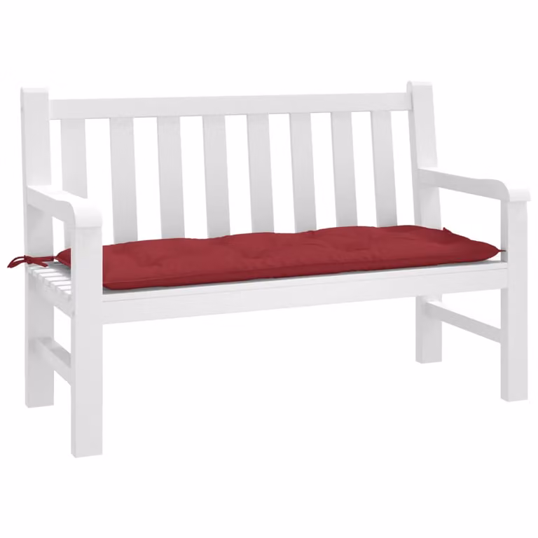 vidaXL Cuscino per Panca Rosso, L 120 x P 50 x H 7 cm in Tessuto Oxford Idrorepellente e Traspirante