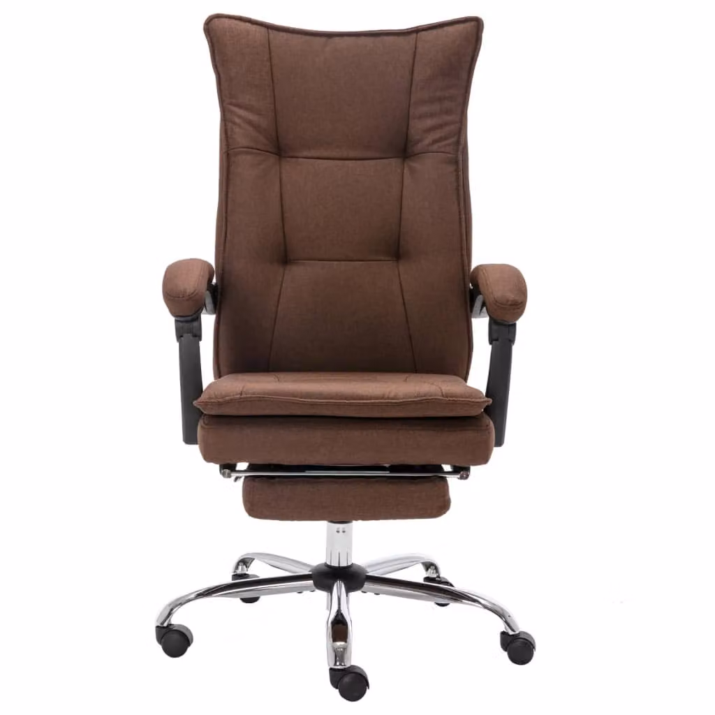 Sedia da ufficio in tessuto marrone