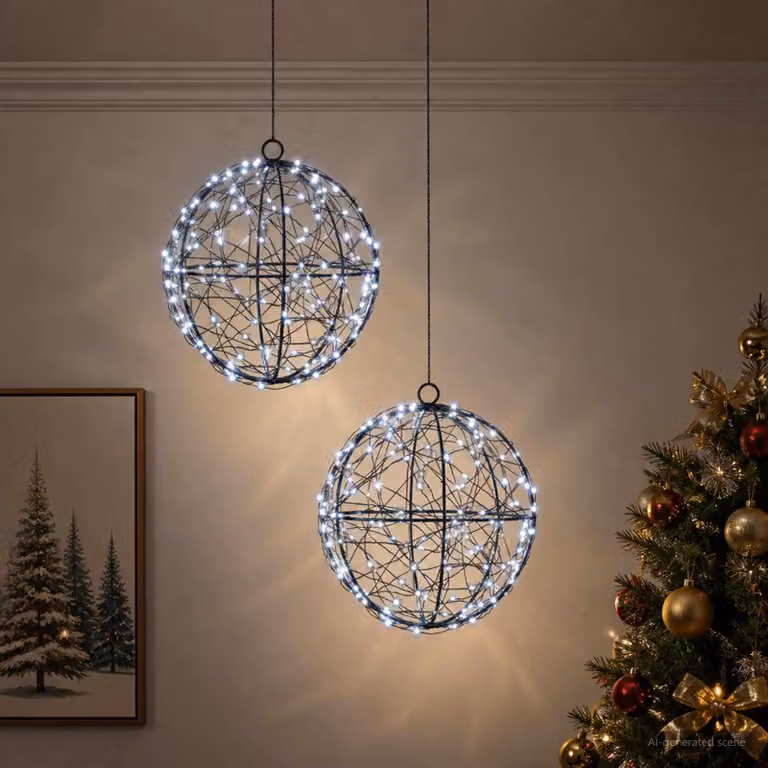 vidaXL Luce a punta di Natale 2 pz 400 LED Bianco freddo