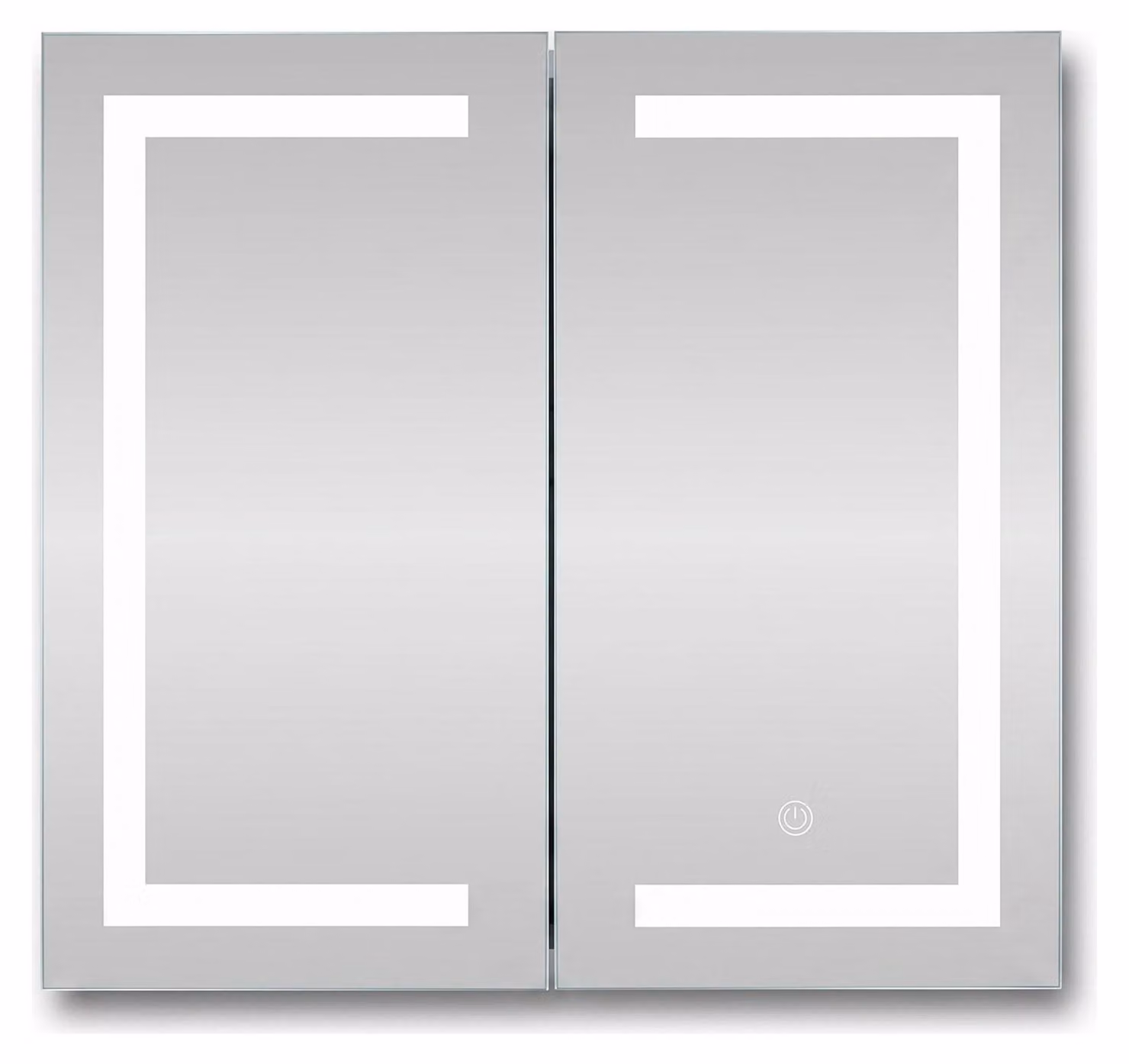 Armadietto a specchio SensaHome con illuminazione a LED - Armadietto da bagno - 3 colori LED - 60 x 65 cm