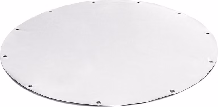 (600g/m²) Telone tondo per camion/telo in PVC con occhielli da 20 mm (grigio chiaro RAL7035, 700 cm) Telo per piscina Telone per piscina Sottostrato per piscina Telone protettivo per piscina