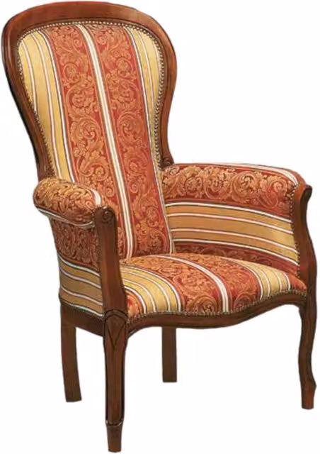Poltrona imbottita in legno di faggio rosso con braccioli Mobili 2G L: 52 cm, P: 36 cm, H: 65 cm – 3