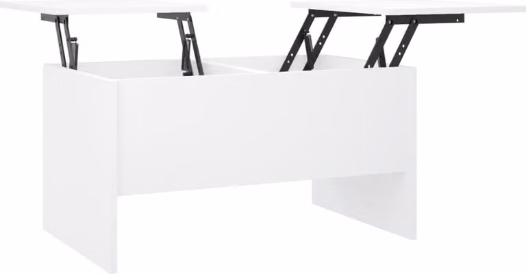 Tavolino da Salotto Bianco 80x50x42,5 cm in Legno Multistrato