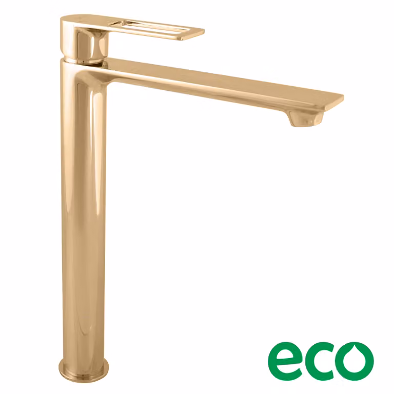 Slezák-RAV Miscelatore per lavabo, alto NIL - oro - lucido, Colore: ORO - lucido, Finitura superficiale: PVD, Dimensione: 1/2''