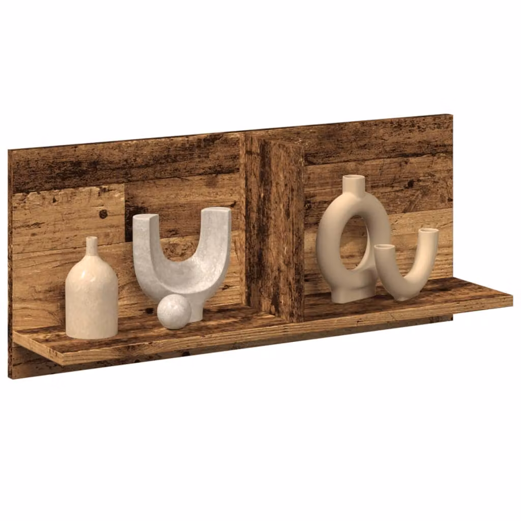 Mobile a parete vidaXL in legno multistrato color marrone antico, L 70 cm x P 16,5 cm x H 30 cm