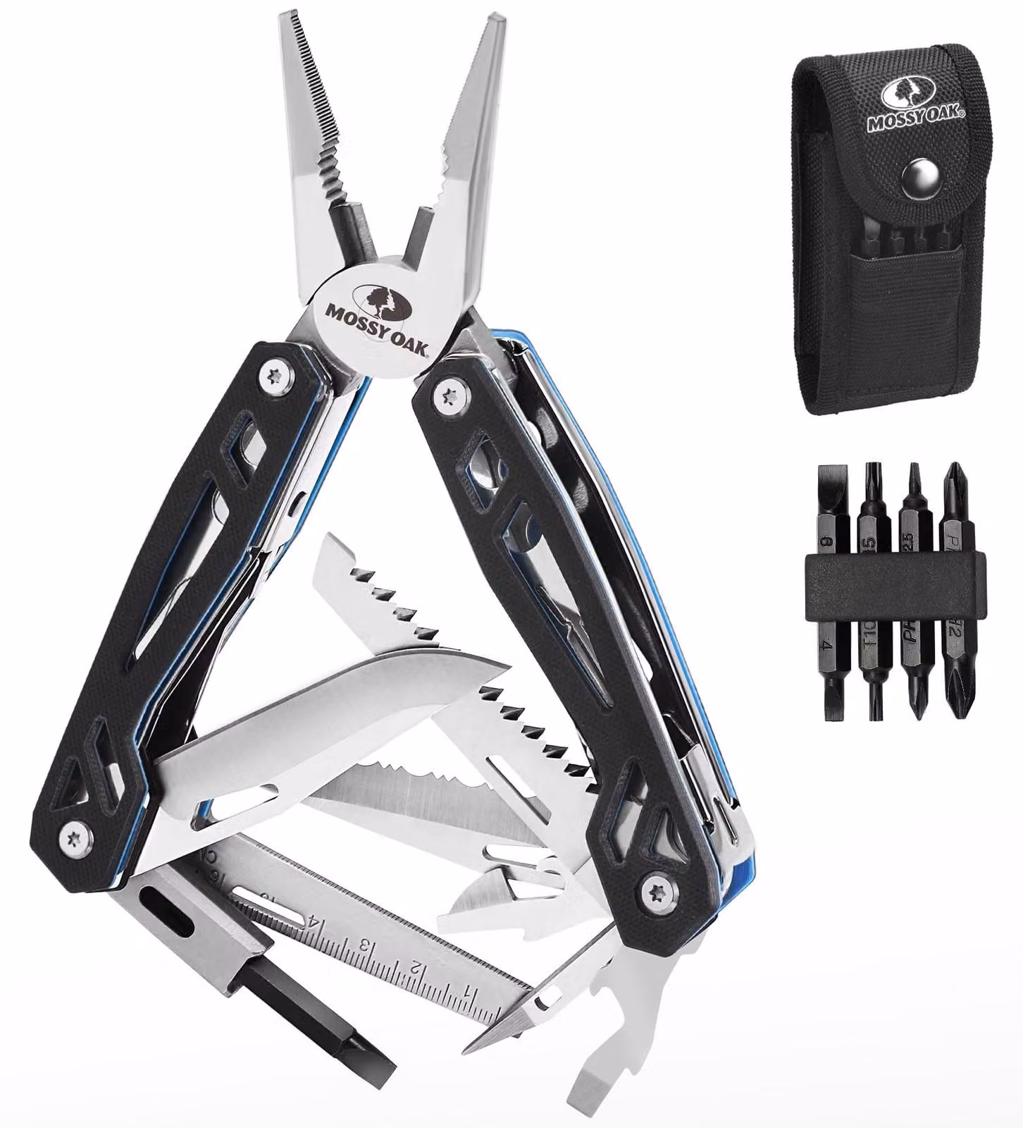 Pinza multiuso - 22 in 1 - Acciaio inossidabile - Manico G10 - Pieghevole - Con custodia