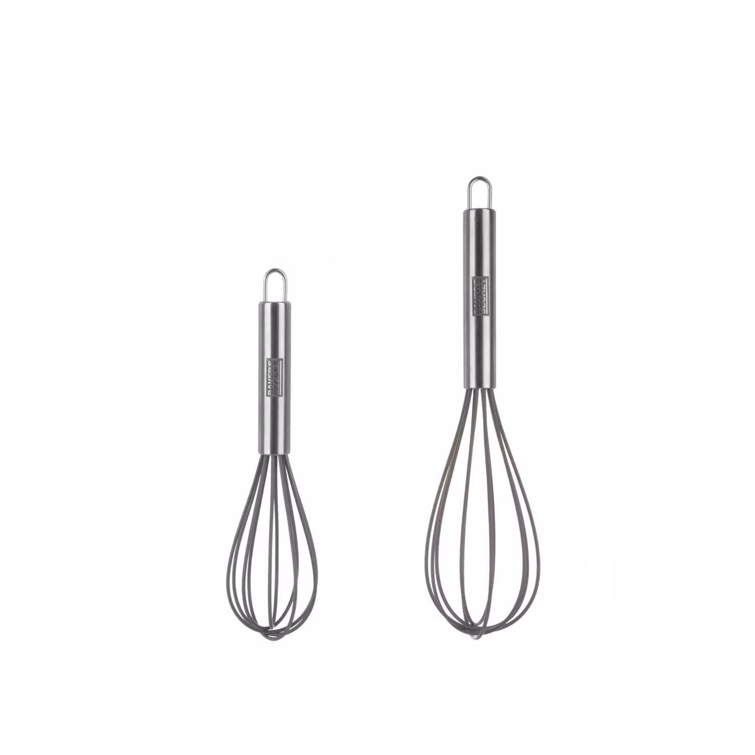 Set di 2 fruste Baker's Secret in silicone e acciaio inossidabile color argento, resistenti al calore e lavabili in lavastoviglie