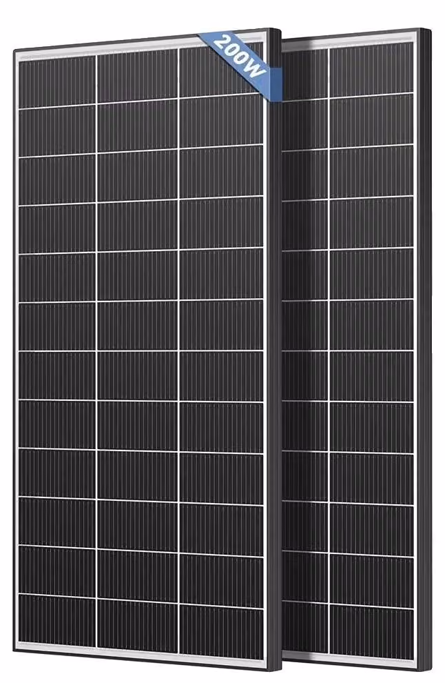 Pannello solare, alta efficienza, struttura resistente, 200 W, 2 pezzi