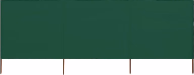 The Living Store Tessuto frangivento 3 pezzi 400 x 80 cm verde