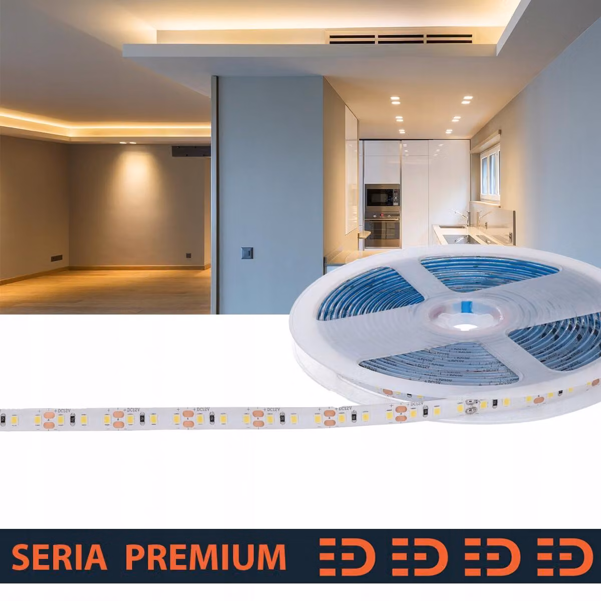 Striscia LED Prescot, sigillata, CRI 90, luce bianca calda, 5 metri, 120 LED al metro