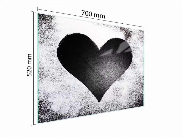 Piastra Protettiva In Vetro Per Cuore 70X52 Cuore