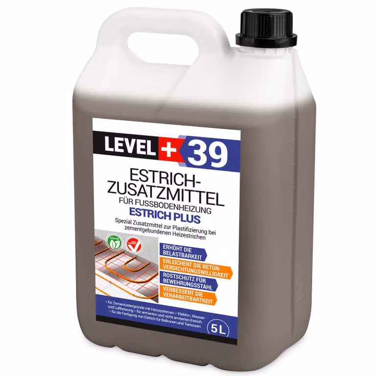 Plastificante per massetti con riscaldamento a pavimento 5L Livello+39