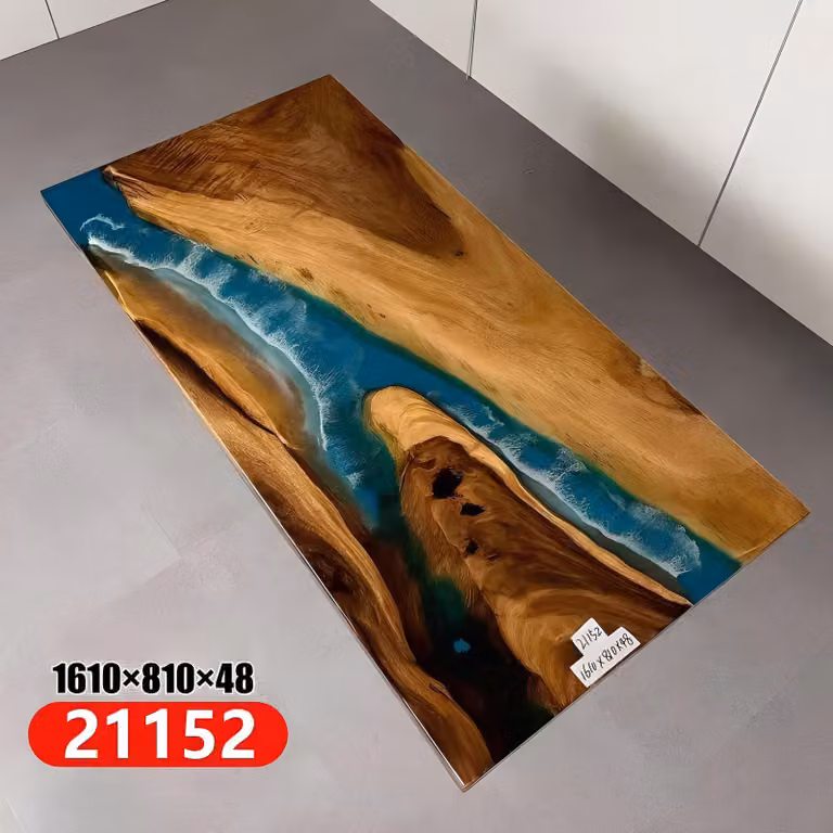 Esstisch Meer Wasser River Echtes Holz Flusstisch 161x81 Tische Epoxidharz