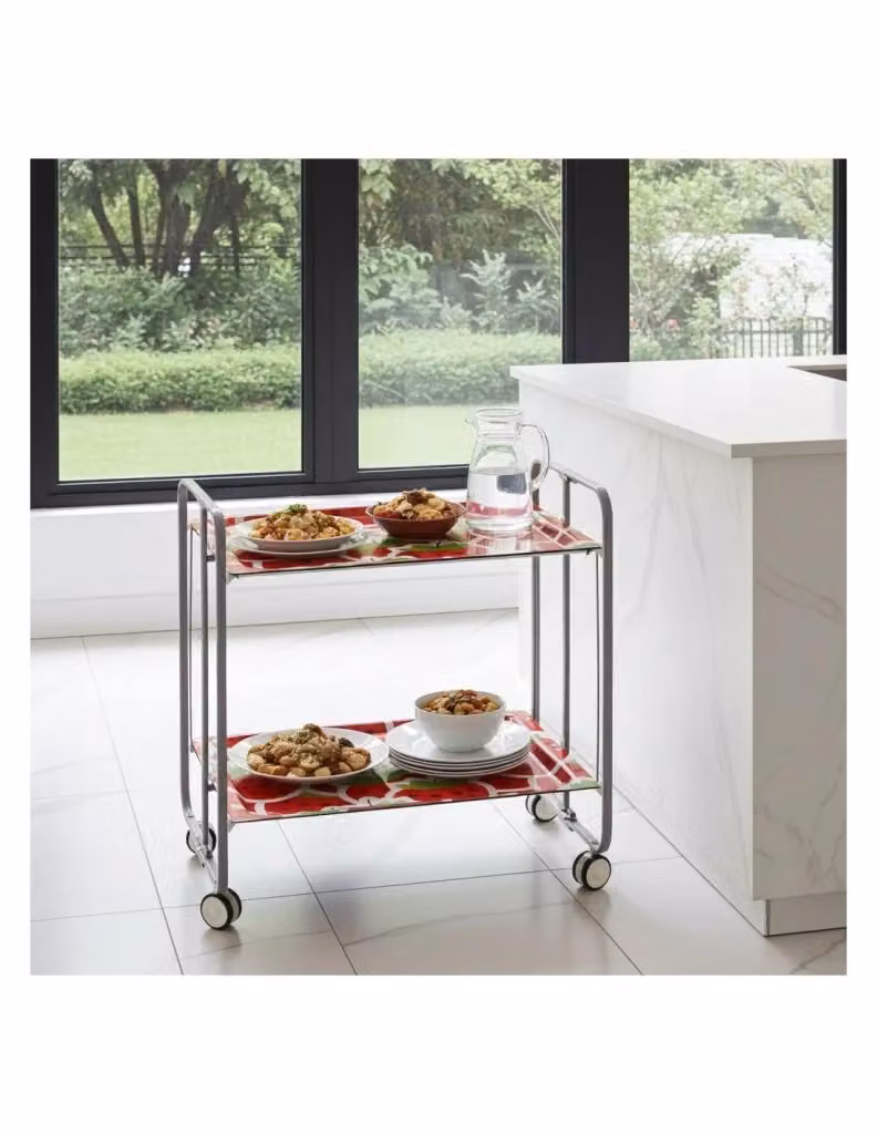 Carrello da cucina pieghevole Don Hierro grigio con 2 ripiani, L/P/H: 72 x 43 x 66 cm – 2
