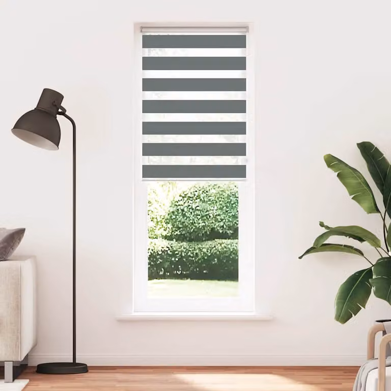 vidaXL Tenda a Rullo Zebra Larghezza Tessuto 80,9 cm Poliestere