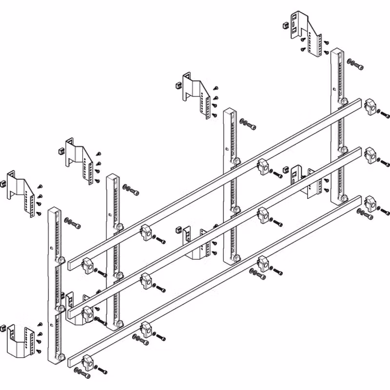 Modulo barra collettrice ABN profonda 5FB/5RE 185 mm con CU 30x10 mm, a 3 poli, EBM 150 mm MTSC55963