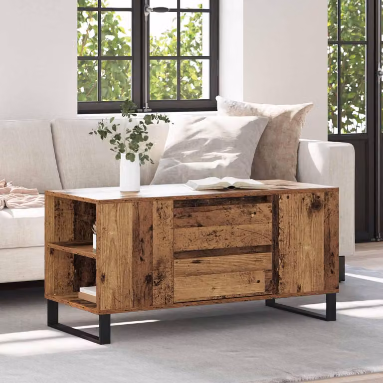 Maison Exclusive - Tavolino in legno antico 102 x 44,5 x 50 cm Materiale ligneo