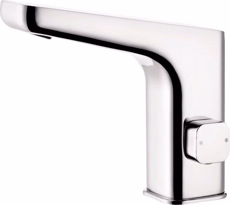 Touchless washbasin mixer with temperature control - 4xAA