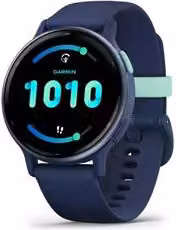 Smartwatch Garmin Vivoactive 5 con display AMOLED, scocca in alluminio anodizzato, colore Blu e Verde acqua, compatibile con iOS e Android