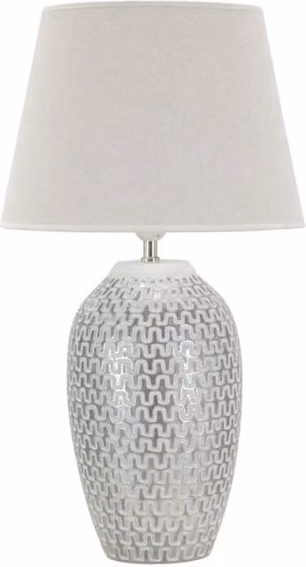 Lampada da tavolo Wave Charme1921 bianca in resina e ceramica H 65 cm x L 35 cm