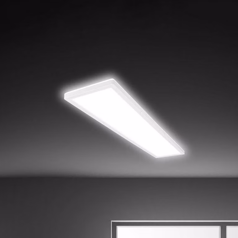 Briloner Plafoniera a LED Tava, Bianco / Opale, Soggiorno / Sala da pranzo, Plastica, Moderno, Plafoniera LED