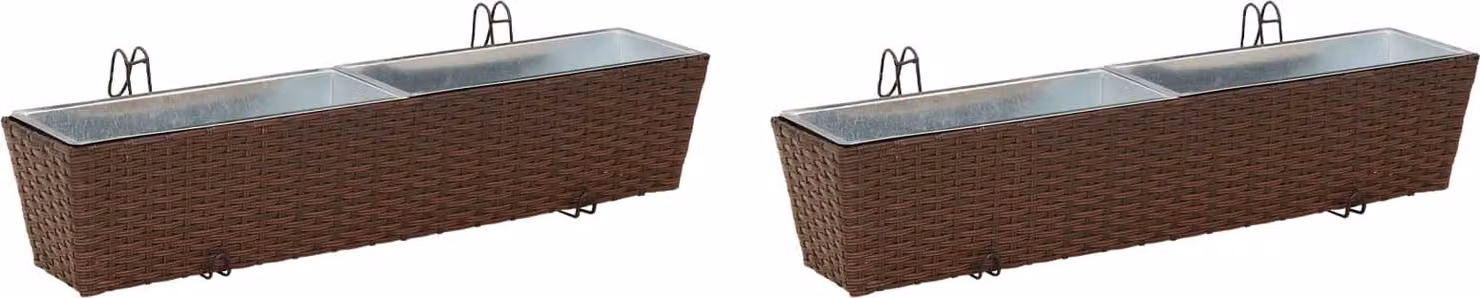 Ringhiera 2 pcs 80 x 17 x 17 cm Metallo