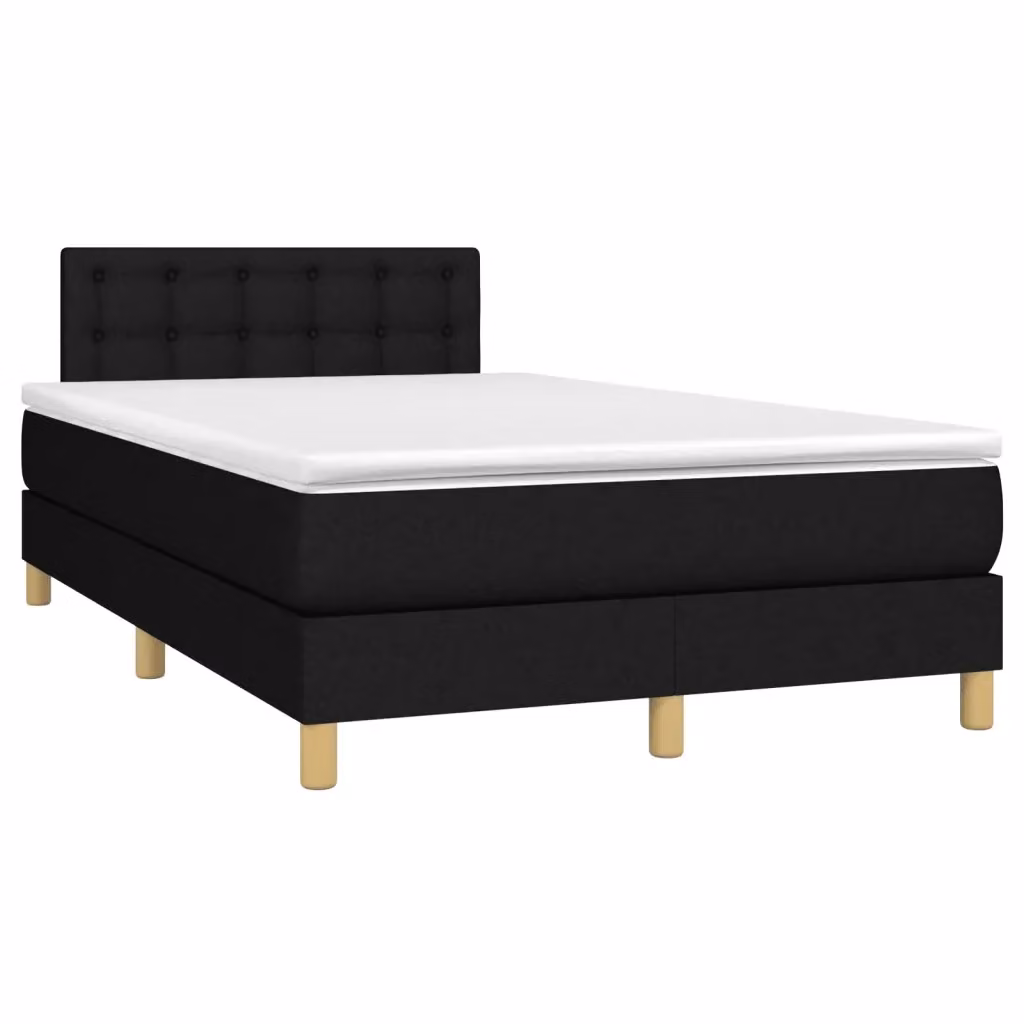Letto Ibrido vidaXL con Struttura in Legno di Pino e Materasso Nero e Bianco L/P/H: 120 x 200 x 88 cm – 2